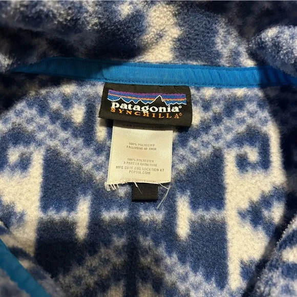 Patagonia Synchilla Mens Small Nordic Fisher Snap-T Pullover Jacket - Picture 3 of 8